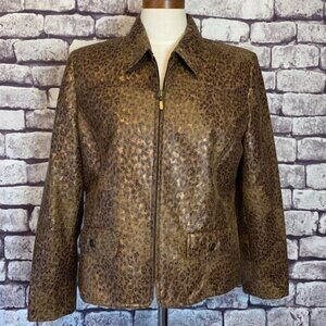 Alfred Dunner Size 10P Animal Print Jacket